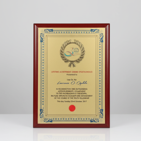 Premium Plaque Award